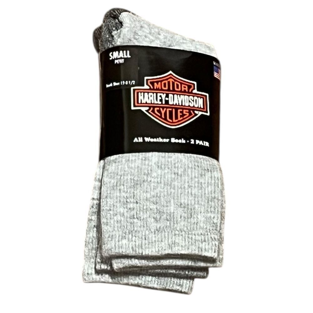 Harley-Davidson Youth All Weather Socks, 2 Pairs, Size Youth 12-3 1/2